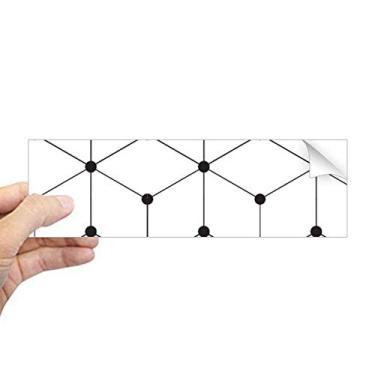 Imagem de DIYthinker Adesivo retangular de para-choque, decalque de janela com desenho de grão de arte hexagonal