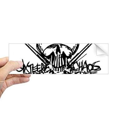 Imagem de DIYthinker Número 16 Ninja Esqueleto Preto Espada Retangular Para-choque Adesivo Janela Decalque