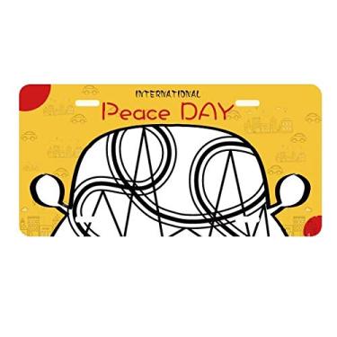 Imagem de DIYthinker Placa de carro Black Roller Coaster Contorno do parque de diversões Placa de carro Decoração Dia da Paz