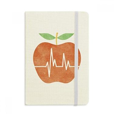 Imagem de Caderno com estampa de eletrocardiograma de coração, capa dura oficial, diário clássico