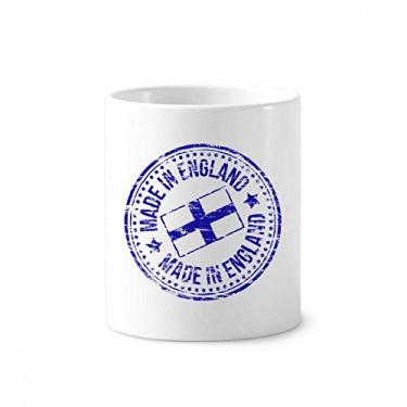 Imagem de Feito no Reino Unido, Inglaterra, Bandeira de Marco, Escova de Dentes Caneca, Suporte de Cerâmica