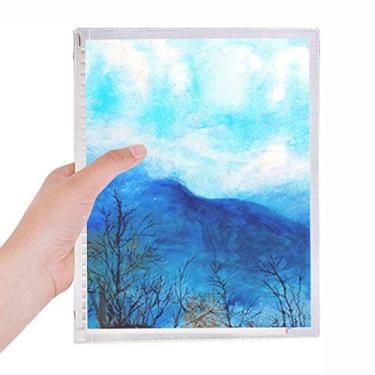 Imagem de Caderno de arte de pintura Blue Mountain com folhas soltas para diário recarregável