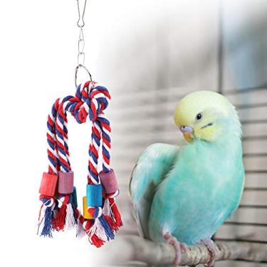 Imagem de 03 Corda de escalada suave e arredondada, brinquedo de mastigar brilhante sem rebarba, durável para pássaros e animais de estimação