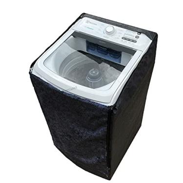 Imagem de Capa Para Maquina de Lavar Electrolux Led 13 kg 14 kg Ziper Preta