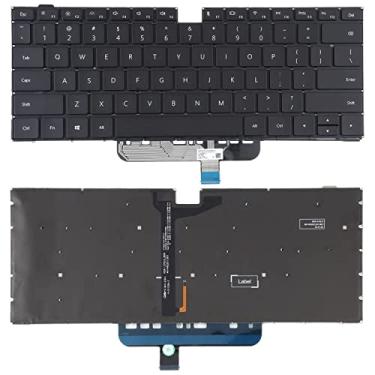 Imagem de Yuchao Teclados de substituição Para o teclado Huawei MateBook D14 D15 US Versão com luz de fundo Acessórios para computador