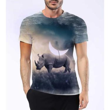 Imagem de Camisa Camiseta Rinoceronte Animal África Marfim Chifre 8 - Estilo Kra