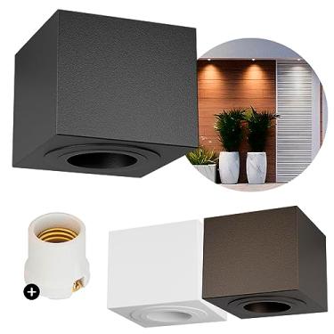 Imagem de Spot de Sobrepor Quandrado Plafon para Lâmpada Dicroica PAR20 E27 MF204 (Branco)