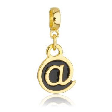 Imagem de Pingente Berloque Arroba Internet Pandora Banhado a Ouro 18k - Premium
