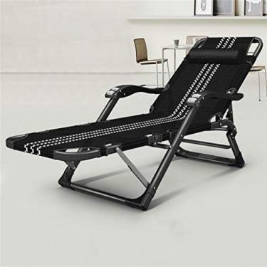 Imagem de Espreguiçadeira Para Idosos, Mulheres Grávidas, Cadeira Dobrável, Verão, Pausa Para Almoço, Poltronas Reclináveis, Portátil, Casual, Siesta Para Sala De Estar, Quarto, Escritório, Cama Dobrável,D,