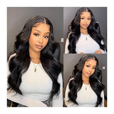 Imagem de Perucas femininas 35-76 cm lace frontal peruca transparente 180% densidade cabelo humano brasileiro 4 × 4 × 1 peruca HD T parte peruca peruca peruca frontal lace frontal para mulheres perucas de cabelo humano (tamanho : 4x4x1 HD T Part peruca, cor: