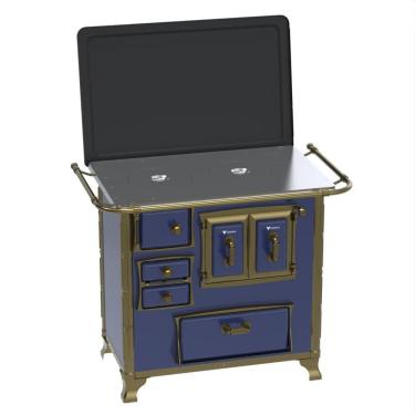 Imagem de Fogao a Lenha Venax n 1 Renaissance Chapa de Aluminio Azul