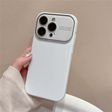 Imagem de Capa de silicone macio fosco líquido quadrado para iphone 15 14 pro max 11 12 pro 13 capa de proteção de lente de câmera de vidro, branco, para iphone 13pro