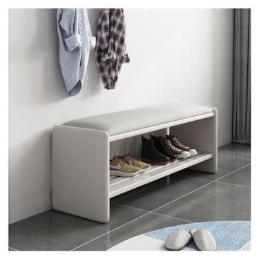 Imagem de Prateleira de sapatos armários banco de sapatos, bancos de armazenamento de entrada, armazenamento de sapatos com almofada acolchoada, banco de madeira para entrada, organizador de sapateira de 2