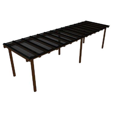 Imagem de Kit Policarbonato Fume 4mm 7,00m x 2,00m - Perfis Naturais