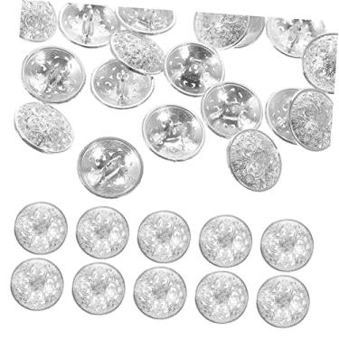 Imagem de Tofficu 30 Unidades botão de metal para casaco moda flor oca rodada de metal botões de blazer de metal camisas para mulheres jeans para mulheres prendedor de costura botões de bricolage