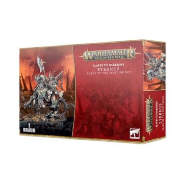 Imagem de Warhammer Age of Sigmar Games Workshop Slaves to Darkness: Eternus Blade of The First Prince/Chaos Lord on Daemonic Mount, preto