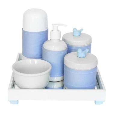 Imagem de Kit Higiene Espelho Completo Porcelanas, Garrafa Pequena E Capa Passar