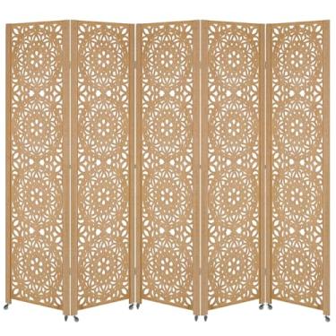 Imagem de 5 Biombo Com Rodinha Painel Repartido Divisoria de Ambiente Decoração Rodizio (Mandala)