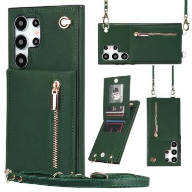 Imagem de Furill Capa de telefone para Samsung Galaxy S24 Ultra 5G Capa carteira com alça transversal de couro porta-cartões flip slots de crédito fecho magnético suporte celular S24Ultra 24S S 24 24Ultra