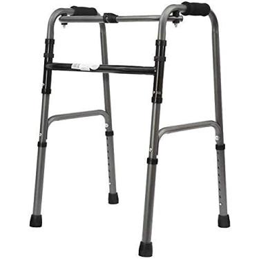 Imagem de vaso sanitário para idosos Andarilho para cadeira de rodas, idosos com placa de banho e polia Apoio de braço em liga de alumínio para caminhada com 8 marchas em altura ajustável, adequado para pessoas