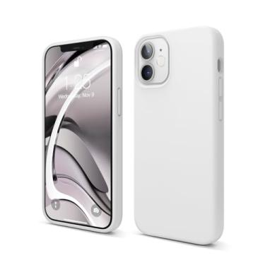 Imagem de elago Compatível com iPhone 12 Mini, capa de silicone líquido, proteção total do corpo (proteção de tela e câmera) para iPhone 12 5,4 polegadas (branco)