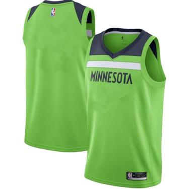 Imagem de Outerstuff Camiseta Swingman NBA Youth 8-20 Wordmark Alternate Color Statement Edition, Minnesota Timberwolves Green Statement Edition, 10-12