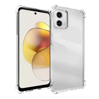 Imagem de Capa Capinha Com Bordas Anti Impacto Para Moto G73 Tela de 6,5 Polegadas (Bluepink)