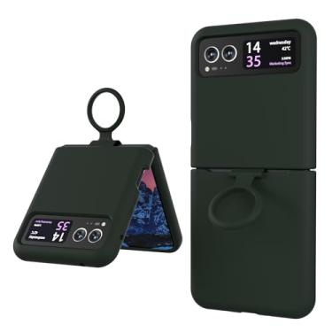 Imagem de E Segoi Capa para Moto Razr 2023, capa de borracha gel de silicone líquido, à prova de choque, forro de pano de microfibra macio, almofada compatível com Motorola Razr | 2023 | / Razr 40 (Sequoia