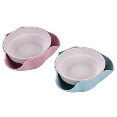 Imagem de Pacote com 2 tigelas duplas e tigela de servir lanches para amendoim, pistache cerejas Edamame Frutas doces, verde/branco e vermelho/branco