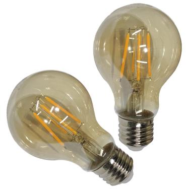 Imagem de Lampada Led Multifilamento 30W Retro Kit 2 Uni Iluminaçao Decoraçao Sala Quarto Cozinha Garagem Varanda Luz Segurança