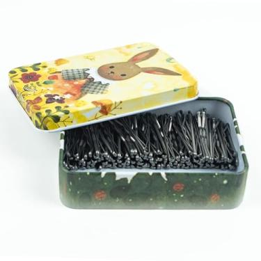 Imagem de MAORULU Mini grampos prateados com capa fofa, 200 CT 3,5 cm, grampos de cabelo pequenos para coque, grampos de cabelo grisalhos premium para crianças, meninas e mulheres, ótimo para todos os tipos de