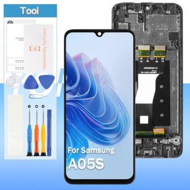 Imagem de Tela de substituição (original) para Samsung Galaxy A05s SM-A057F, SM-A057F/DS, SM-A057M, SM-A057M/DS, SM-A057G/DSN Display LCD Touch Digititizer Assembly | 16,7 cm | Preto com moldura