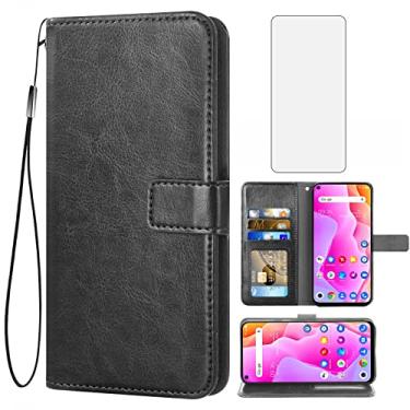 Imagem de Asuwish Compatível com TCL 10L / TCL 10 Lite capa carteira de vidro temperado protetor de tela de couro flip capa suporte suporte acessórios celulares capas de telefone para Android TCL10L TLC 10L