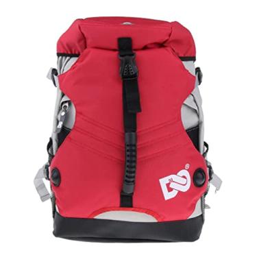 Imagem de Mochila de ombro duplo para patins e patins para botas de patinação - vermelha, 45x32x18cm