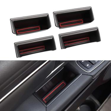 Imagem de Motrobe Bandeja de Armazenamento Lateral de Porta para Dodge Ram 1500 2025-2019, Preta, ABS e Borracha Macia