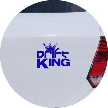 Imagem de Adesivo de Carro Drift King - Cor Azul - Melhor Adesivo, Azul