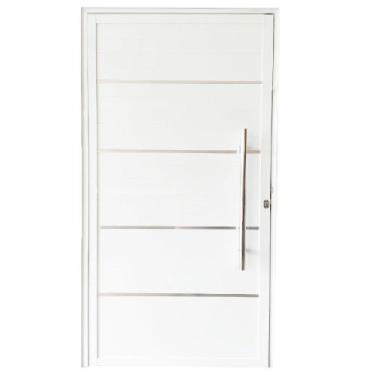 Imagem de Porta Lambril de Alumínio Branco  2.10 X 0.90 x 0.045 com Puxador e Fr