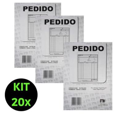 Imagem de 20 Blocos de Talão de Pedido Grande 15,5 x 21,5cm - FD GRÁFICA