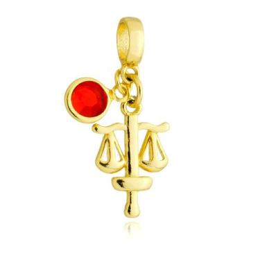 Imagem de Berloques Profissões Profissão Com Cristal Strass Banhado a Ouro 18k -