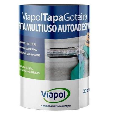 Imagem de Fita Manta Asfáltica Auto Adesiva Aluminizada 20cm X 10m - VIAPOL