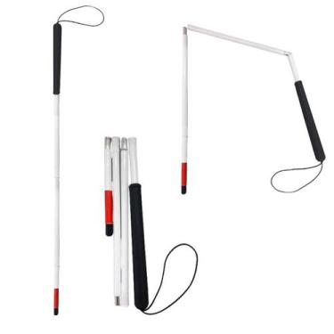 Imagem de Bengala Dobrável Guia Alumínio P/ Deficiente Visual Cegos - Alo, M, Br