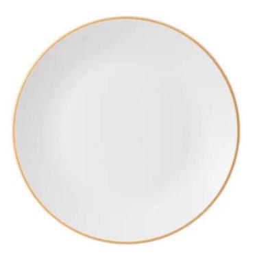 Imagem de Prato Fundo de Porcelana Luxo Borda Dourada 20,5cm Legacy Gold Mesa Po