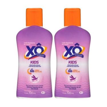 Imagem de Kit 2 Loção Repelente de Insetos Infantil 6h Xô Insetos 100ml Mosquito