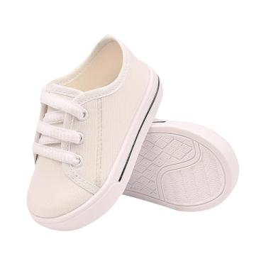 Imagem de Genérico, Tênis Infantil Bebê B2A KIDS sapatinho antialérgico casual Cor:branco;Tamanho:17