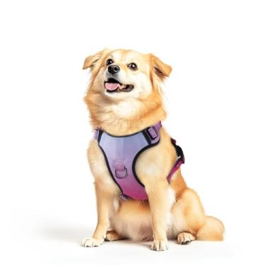 Imagem de Peitoral para cães sem puxão, colete refletivo ajustável com clipe frontal/traseiro, alça de controle fácil para cães de tamanho médio e grande pequenos, caminhada, treinamento, corrida (médio,