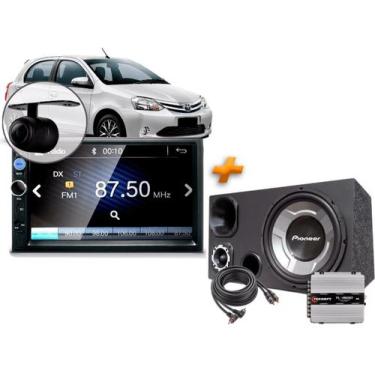 Imagem de Multimídia Mp5 Toyota Etios + Câmera + Moldura + Caixa trio + Modulo T