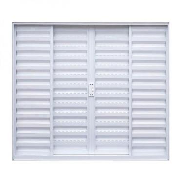 Imagem de Janela de Alumínio Veneziana de Correr 100x100cm 4 Folhas sem Vidro So