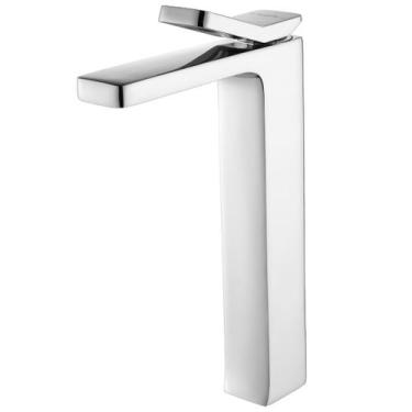 Imagem de Torneira Monocomando Cromada Bica Alta Luxo Banheiro Lavabo Pia Cuba I