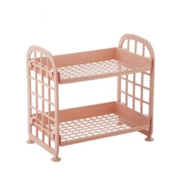 Imagem de Suporte Estante 2 Prateleiras Organizador Banheiro Cozinha - Saz, Rosa