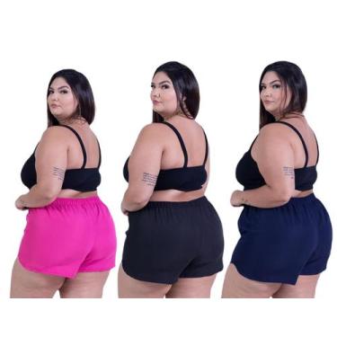 Imagem de Short Shortinho Tactel Soltinho Realmente Tactel C/ Elastano Bermuda M